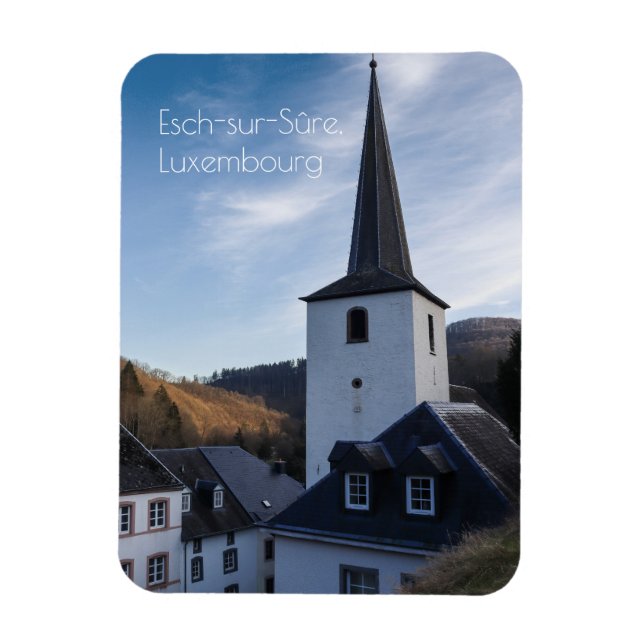 Nativitetskyrkan, Esch-sur-Sure, Luxemburg Magnet (Vertikal)