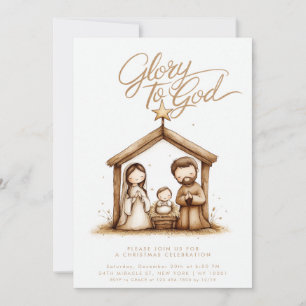 Nativitetsmanger Baby Jesus Religiösa jul Inbjudningar