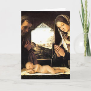 Nativitetsscen för jul - Heligans familj, Costa Helgkort