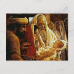 Nativitetsscen-gåvor till jul helg vykort