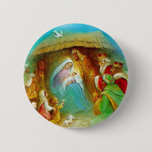 Nativitetsscen-gåvor till jul knapp