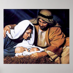Nativitetsscen-gåvor till jul poster