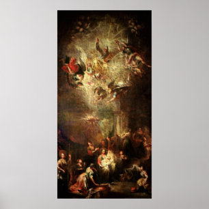 Nativitetsscen-gåvor till jul poster