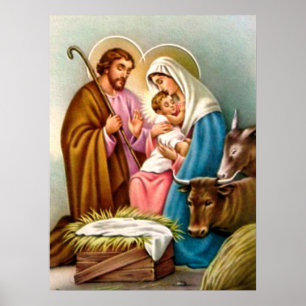 Nativitetsscen-gåvor till jul poster