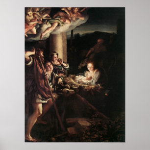 Nativitetsscen-gåvor till jul poster