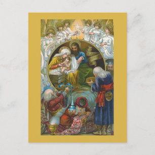 "Nativitetsscen" julvykort Helg Vykort