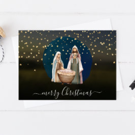 Nativitetsscen, Mary, Joseph, baby Jesus jul Vykort
