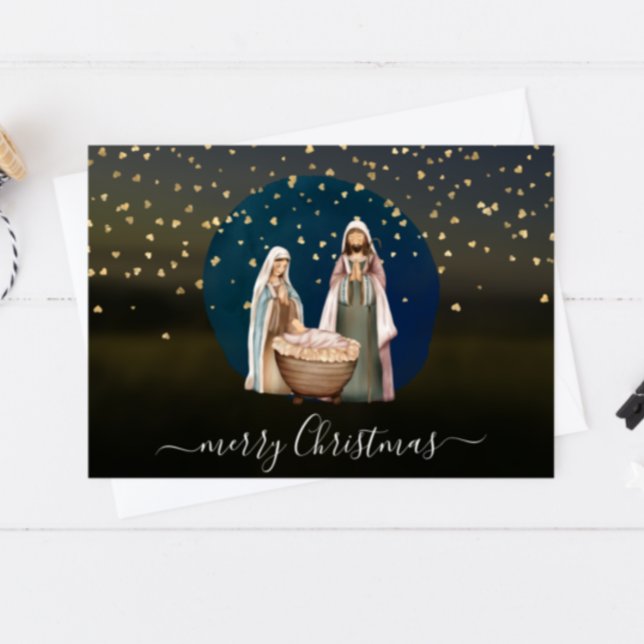 Nativitetsscen, Mary, Joseph, baby Jesus jul Vykort (Skapare uppladdad)