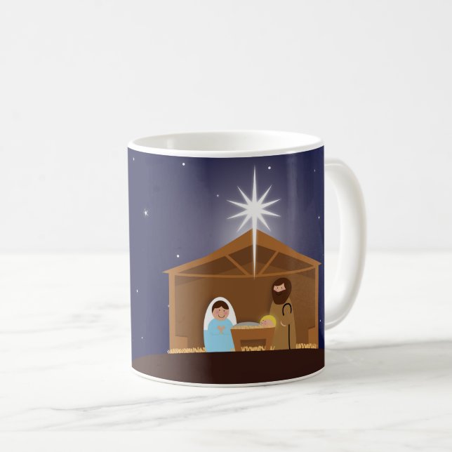 Nativitetsscen med bibelverse kaffemugg (Framsida höger)