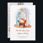 Nativitetsscenen Asov på Hay Photo-julen Julkort<br><div class="desc">Nativitetsscenen sov på Hay Foto-julen. En vacker,  enkel Nativitetscen och en linje från sång Away i en Manger. Anpassa texten efter behov och byt ut exemplet bild på baksidan mot din egen favorit.</div>