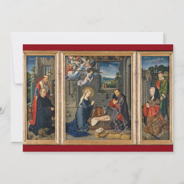 Nativitetsscenen Jesus Kristus Religiösa målning Julkort (Framsida)