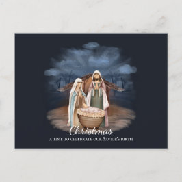 Nativitetsscenen - jul vår himmelsfödelse vykort