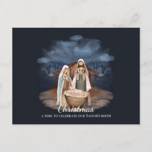 Nativitetsscenen - jul vår himmelsfödelse vykort