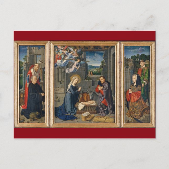 Nativitetsscenen vacker Religiösa jul Vykort (Framsida)