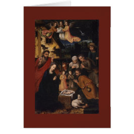 Nativitetsscenkribens annalkande av barnet Jesus Hälsningskort