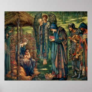 Nativitetsscenpresentationer för jul poster