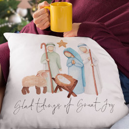 Nativitetsskript Glad Tidings of Underbar Joy Kudde