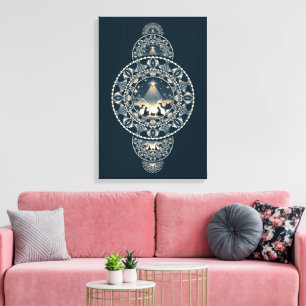 Nativitetsstjärnan Heliga  Ornamental Mandala Canvastryck