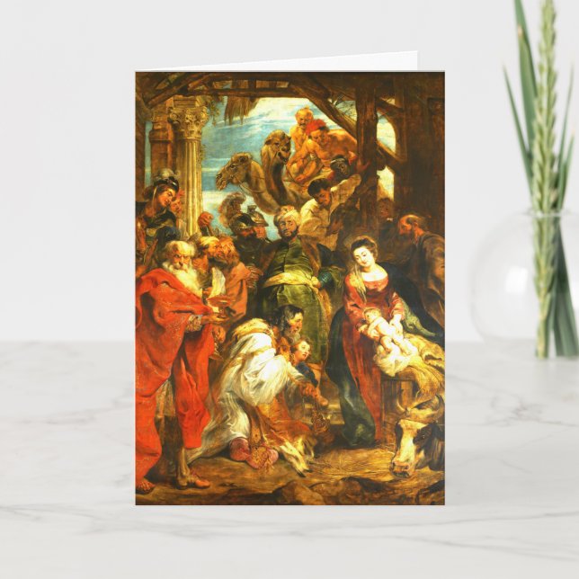 Nativitetstillägg för Magi-julkortet Tack Kort (Framsida)