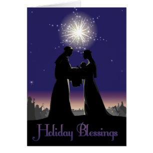 Nativitetsvälsignelser för Helgdag Hälsningskort