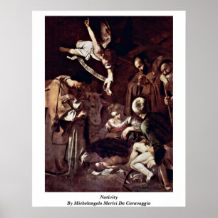 Nativity av Michelangelo Merisi Da Caravaggio Poster