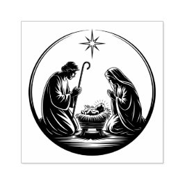Nativity Baby Jesus Christmas Card Stämpel