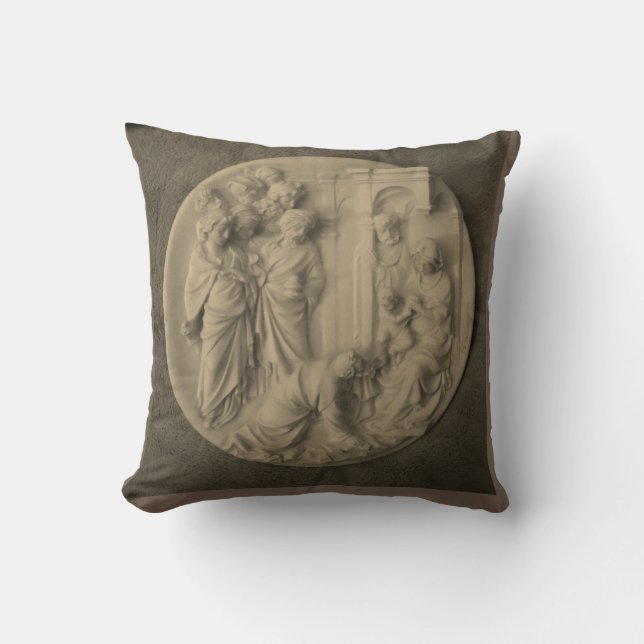NATIVITY BAS RELIEF KUDDE (Framsida)