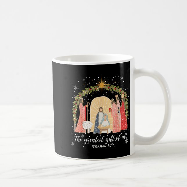 Nativity Christmas Baby Jesus Christian Greatest O Kaffemugg (Höger)