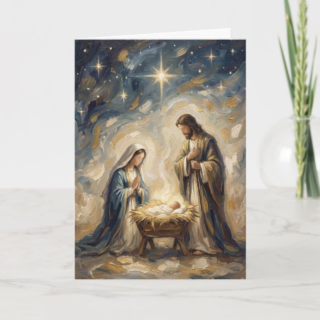 Nativity Christmas Card Kort (Framsida)