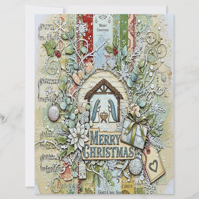 Nativity Christmas craft paper (Framsida)