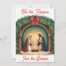 Nativity Christmas Flat Card