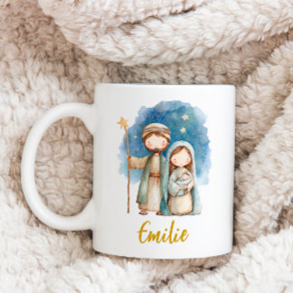 Nativity Christmas Mug Holy Family Religious Gift Kaffemugg