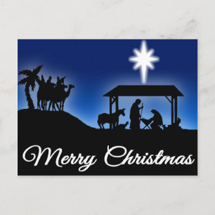 Nativity Christmas Postcard Helg Vykort