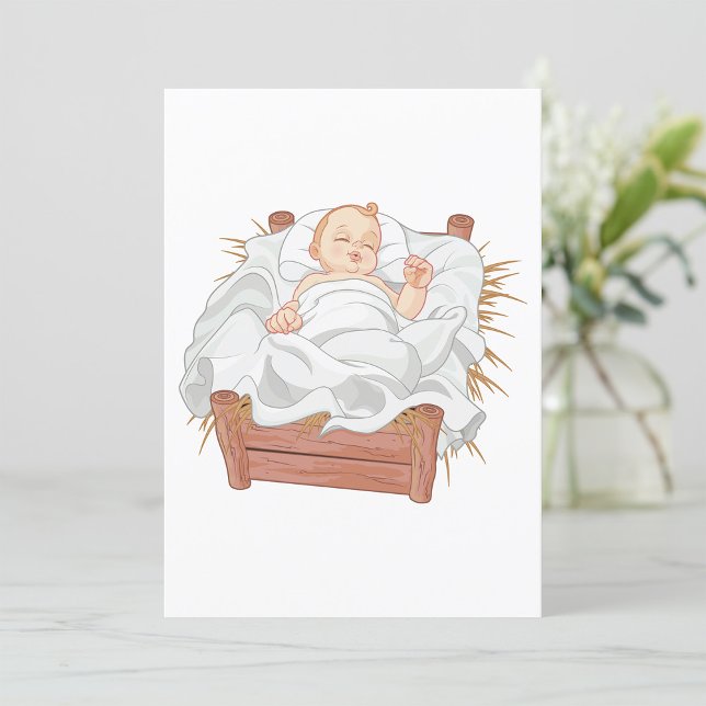 Nativity Crib Baby Invitation Inbjudningar (Skapare uppladdad)