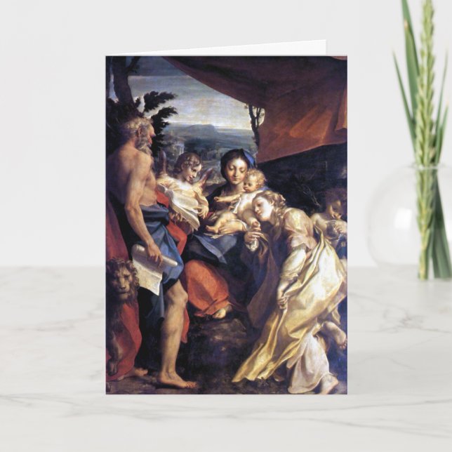 Nativity - dagen - Correggio - renaissance Helgkort (Framsida)