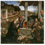 Nativity - Domenico Ghirlandaio helgdagprydnad Fotoskulptur Julgransdekoration<br><div class="desc">Den underbara helgdagprydnaden med livet av Jesus visade i konst för Domenico Ghirlandaios "Nativity" vintage. Underbar julvykort från TeeshirtsTshirts helgdagdesigner.</div>