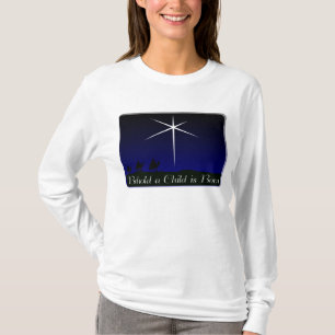 Nativity ett barn är född tee shirt