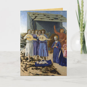 NATIVITY Gammal irländsk julhälsning Pergament Helgkort