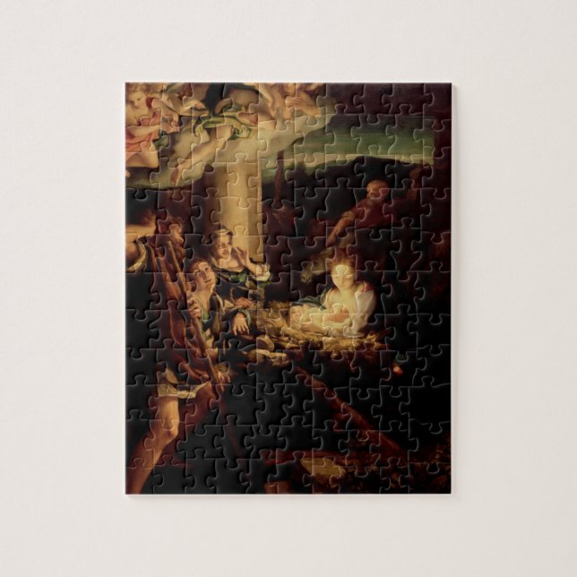 Nativity - helig natt - Correggio - renaissance Pussel (Vertikal)