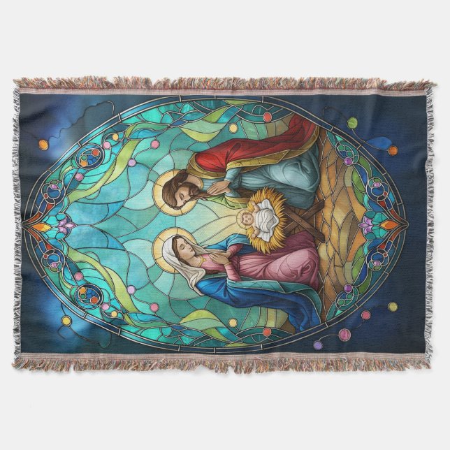Nativity in Stained Glass Filt (Framsidan)