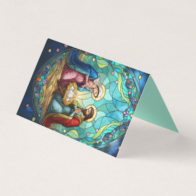 Nativity in stained glass  kort (Framsida)