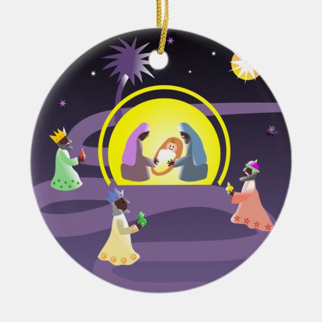 Nativity Julgransprydnad Keramik (Framsidan)