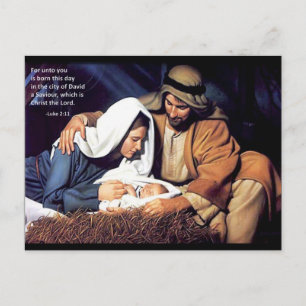 Nativity-/Luke 2:11 Helg Vykort