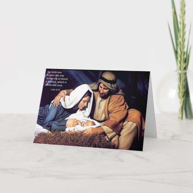 Nativity-/Luke 2:11 Helgkort (Framsida)
