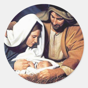 Nativity-/Luke 2:11 Runt Klistermärke