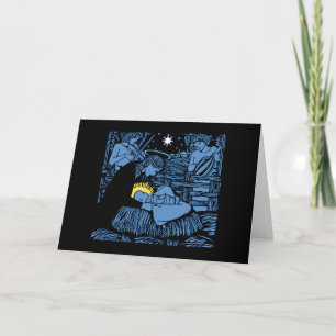 Nativity med fiolkalebassLute & Fri-Armen Swaddle Helgkort
