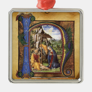 NATIVITY MONOGRAM CHRISTMAS PARCHMENT JULGRANSPRYDNAD METALL