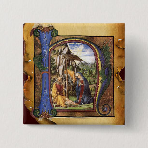 NATIVITY MONOGRAM CHRISTMAS PARCHMENT KNAPP