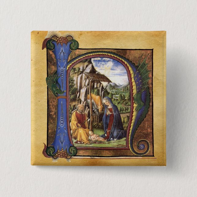 NATIVITY MONOGRAM CHRISTMAS PARCHMENT KNAPP (Framsida)