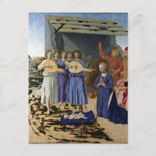 NATIVITY Old Irish Christmas Blessing Parchment  Helg Vykort (Framsida)